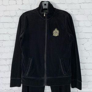 LRL Ralph Lauren Black Velour Tracksuit